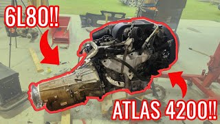 Atlas 4200 / 6L80 AWD Swap Mock Up! Its Coming Together!
