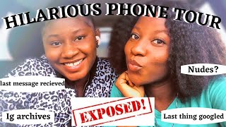HILARIOUS PHONE TOUR WITH MY SISTER || REVEALING SOME PERSONAL THINGS || SISTERS TAG 2021