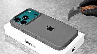 iPhone 18 Pro Unboxing and Review Green Color + Accessories (Silicone Case Gray) - Aesthetic ASMR
