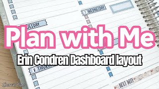 Erin Condren Dashboard planner layout Plan with me | Using new PlannerKate kits