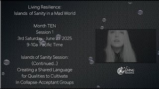 Part 1 HUMAN QUALITIES NEEDED TO FACE FASCISM & COLLAPSE  Islands of Sanity in a Mad World * June 21