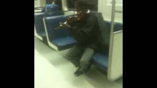 Homeless Man Playing Violin