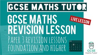 GCSE Maths Paper 3 Live Lesson Update for 11th June 2025 | Foundation & Higher | TGMT