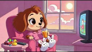 2 Hours of Study & Relax Music for Kids | Cute Puppy Watching TV 🐶📺