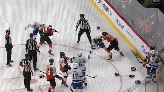 🔥Multiple Fights Erupt🔥 3rd Period, Lightning @ Flyers
