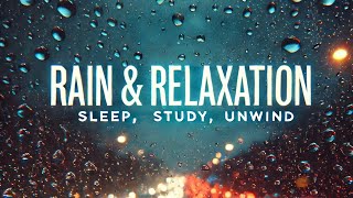 Cozy Car Rain ASMR | Ultra-Shallow Focus Raindrops | Traffic White Noise for Sleep & Study