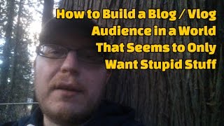 How to Build a Blog / Vlog Audience in a World That Seems to Only Want Stupid Stuff