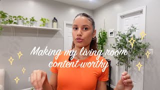 I tried to create the PERFECT filming spot in my living room