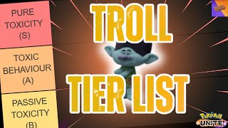 The Pokemon Unite TOXICITY Tier List