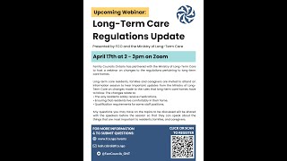 Long-Term Care Regulations Update - Webinar for Families and Caregivers