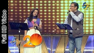 Vandemataram Srinivas,Malavika Performance - Akasamlo Oka Tara Song in Tenali ETV @ 20 Celebrations