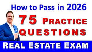 75 Questions with Answers to Pass the Real Estate Exam in 2026. Test Question Review. #realestate
