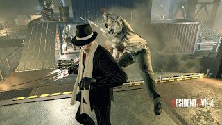Leon vs Evil Chainsaw Infinite ( Broken Butterfly Only ) Dominate Docks in Mercenaries - Re4 Remake