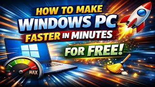 How to Make Your Windows PC Faster for FREE! (2026)