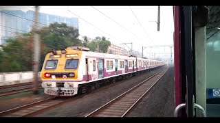 Cold and Foggy Winter Morning Train Ride on a Virar Fast Local