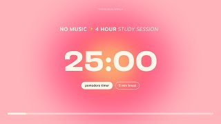 Aesthetic Pomodoro Timer 8x25min 🧸💖 Study with me | Work motivation | Stay focused and Productive