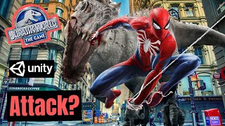 SpiderMan Vs Dinosaur Intro - Jurassic World Game Made With Unity #3