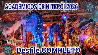 ACADÊMICOS DE NITERÓI 2026 Desfile COMPLETO 4K 