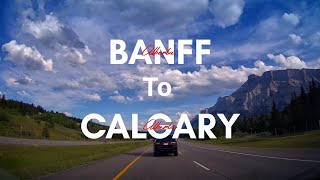 Driving from Banff to Calgary, Alberta