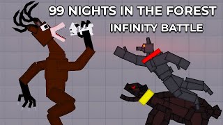 THE DEER MONSTER vs Hostile Entities - Infinity Battle | 99 Nights In The Forest | People Playground