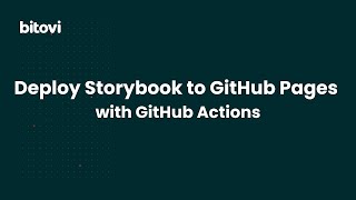 Deploy Storybook to GitHub Pages