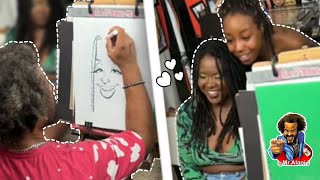 Gorgeous Model gets Drawn for the first time!