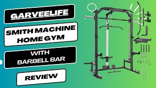 GarveeLife Smith Machine Home Gym with Barbell Bar Review | Home Gym Transformation