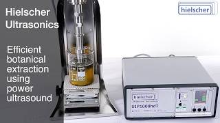 Ultrasonic Extraction of Botanicals - 1000 Watts Sonicator Hielscher UIP1000hdT