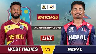 WEST INDIES VS NEPAL ICC T20 WC 2026 MATCH 25 LIVE | WI VS NE P LIVE COMMENTARY