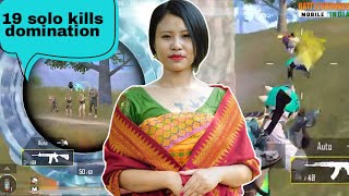 GETTING CHICKEN FOR MY NOOB TEAMMATES || BODO GIRL GAMER PLAYING BGMI || 19 SOLO KILLS WWCD