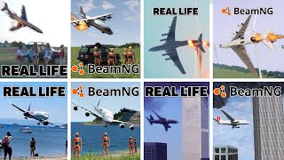 Real Airplane Disasters and Crashes Based on Real Life Compilation | BeamNG DRIVE