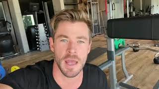 Crish Hemsworth thanking his fans for the massive success of Extraction