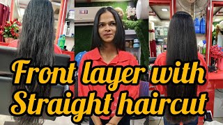 Dazzler Hair & Beauty Hub is live : Long hair lover hair cut | front layer with straight haircut