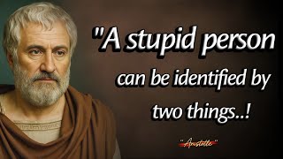 A Stupid Person can be Identified By Only Two Things | Aristotle Quotes With Deep Life Lessons 