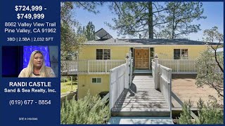 List It Live: 8662 Valley View Trail, Pine Valley, CA 91962 - Beautiful Mountain Retreat!