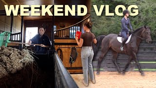JUMPING LESSON on my horses!! + weekend barn chores!