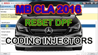 MB CLA 2,1 2016 DPF reset and coding injectors