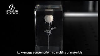 Bingyan Enclosure 3D UV Laser Crystal Glass engraving machine