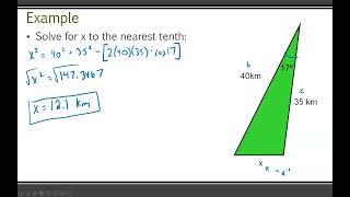 Math 20-1 - Cosine Law