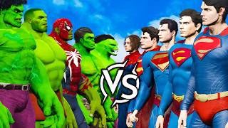 Hulk Team vs Superman Team – Ultimate Team Battle