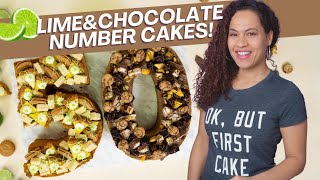 AMAZING Birthday Cake idea! Number Cakes With Chocolate and Lime flavored treats! | How to Cake It