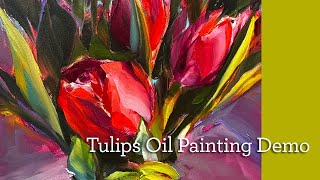 Paint Beautiful Spring Tulips Like a Pro - Oil Painting