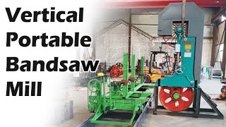 Vertical Portable Bandsaw Mill – Efficient & Easy Wood Cutting#bandsawmill #sawmill