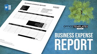 Business Expense Report Format in Microsoft Word - One-page Short Report