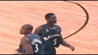 Kwame Brown Crossover & Mid-Range Jumper As A Rookie! (13.10.2001)