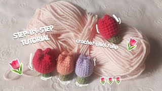 DIY Crochet Keychain 🌷 | Mini Tulip Tutorial for Beginners