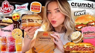 Eating NEW FAST FOOD MENU ITEMS For The Day! *WOW*