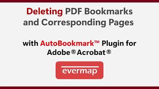 How to Delete PDF Bookmarks and Corresponding Pages in Adobe Acrobat | AutoBookmark tutorial