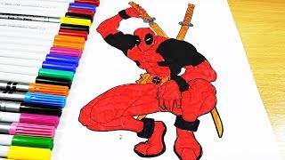 Coloring Pages Deadpool - Coloring Videos Deadpool Coloring Book 2018