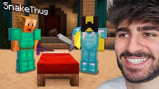Can He Win His First Minecraft Bed Wars? (ft. SnakeThug)